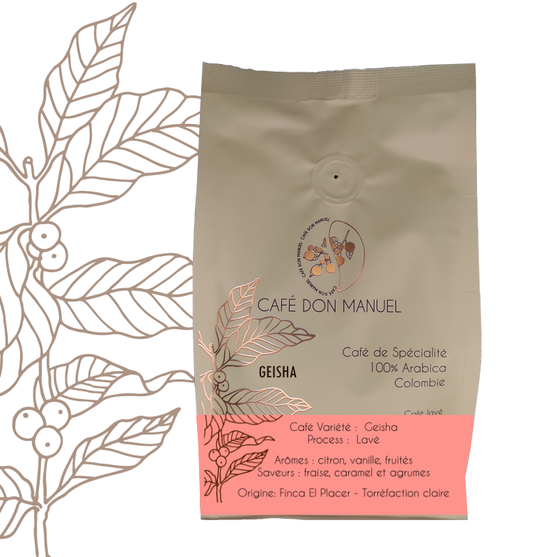 Café Variété Geisha<br>grain - SCA 88.25<br>sachet 250g