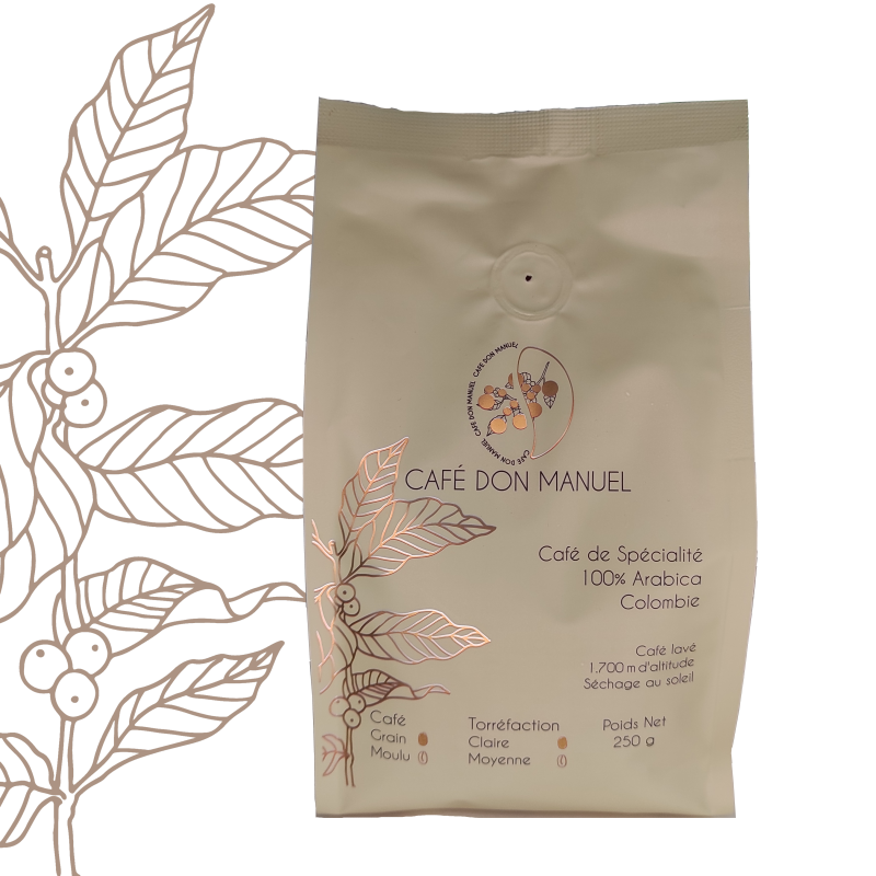 Café grain – SCA 84.25<br>Lavé – 3 Torréfactions<br>Sachet 250g