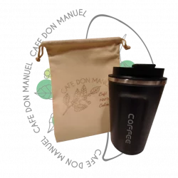 Mug thermo 380ml<br>Noir<br>Café Chaud ou Froid