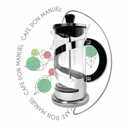 Presse française 350 ml<br>café, thé ou infusion<br>filtres acier inoxydable