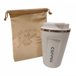 Mug thermo 380ml<br>blanc<br>Café Chaud ou Froid