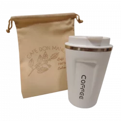 Mug thermo 380ml<br>blanc<br>Café Chaud ou Froid