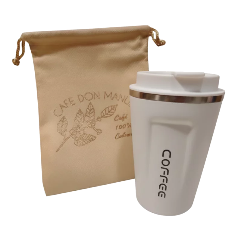 Mug thermo 380ml<br>blanc<br>Café Chaud ou Froid