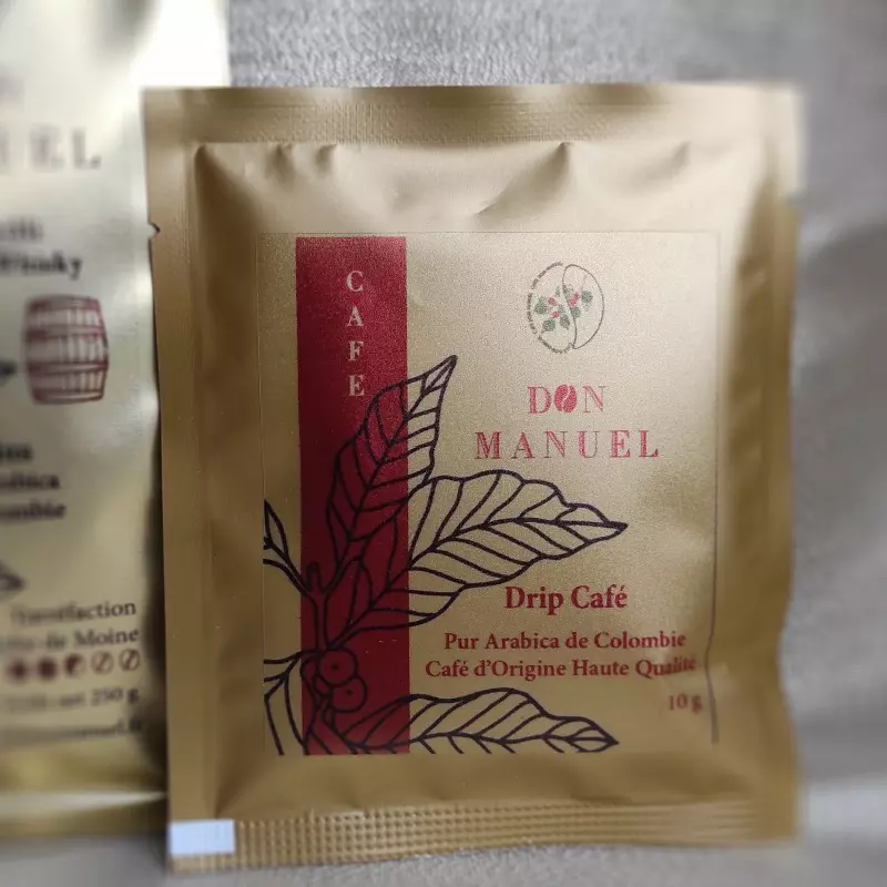 Drip sachet<br>filtre individuel<br>Café moulu - SCA 84.25