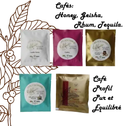 Drip Café<br>Café de spécialité<br>100% Arabica<br>Colombie