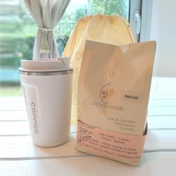 Combo Duo<br>Mug 380ml blanc<br>& Café Natural<br>250g grain